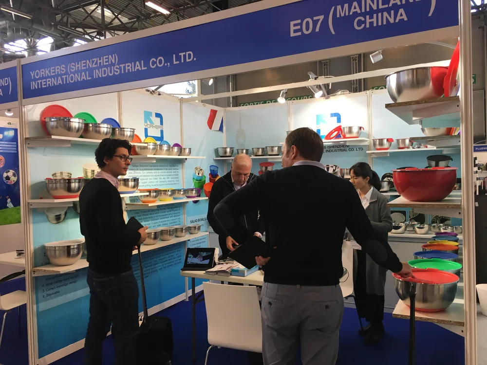 Yorkers booth at an international trade show in Paris, France