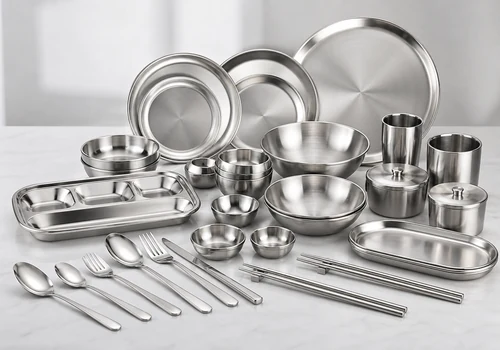 Stainless steel tableware and dining sets