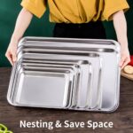304 Stainless Steel Japanese Square Serving Plate view 3