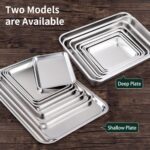 304 Stainless Steel Japanese Square Serving Plate view 4