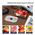 304 Stainless Steel Rectangular Food Container with Steel Lid view 5
