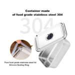304 Stainless Steel Rectangular Food Container with Steel Lid view 7