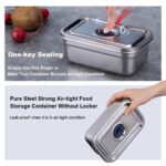 304 Stainless Steel Rectangular Food Container with Steel Lid view 8