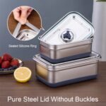 304 Stainless Steel Rectangular Food Container with Steel Lid view 11
