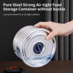 304 Stainless Steel Round Food Container with Steel Lid view 5