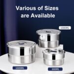304 Stainless Steel Round Food Container with Steel Lid view 12