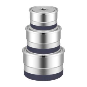 304 Stainless Steel Round Food Container with Steel Lid — stainless steel product by Yorkers International