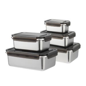 316 Stainless Steel Food Storage Container Collection — stainless steel product by Yorkers International