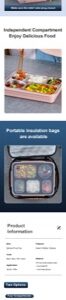 4 Compartments Food Tray