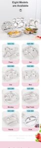 Stainless Steel Kids Food Tray