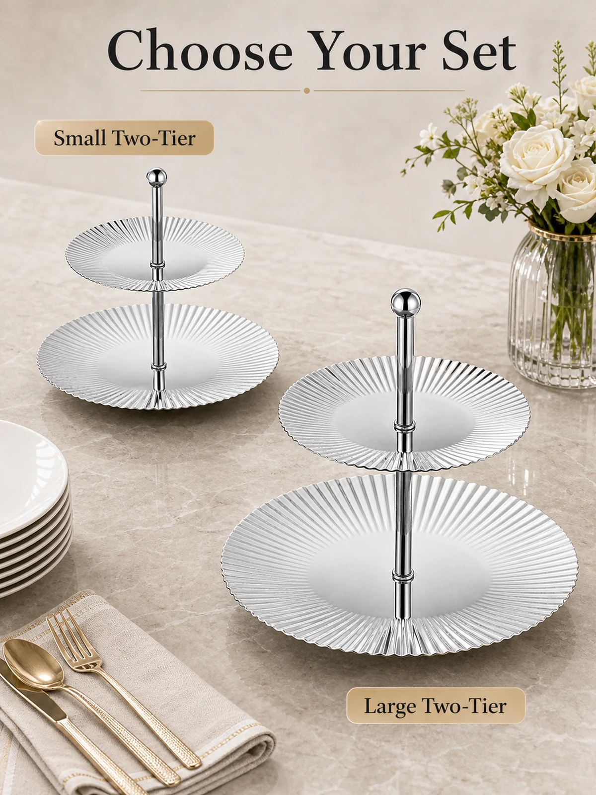 Small and large two-tier set choice