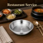 304 Korean Stainless Steel Soup Plate view 3