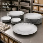 304 Round Ribbed Fruit Dessert Plate view 7