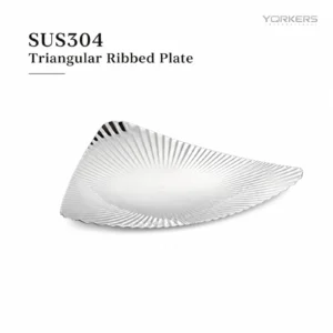 Plato triangular acanalado de acero inoxidable 304
