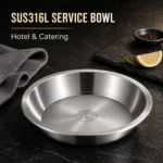 316L Korean Stainless Steel Soup Plate view 2