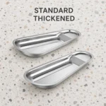 Stainless Steel Fan-Shaped Tong Rest Tray view 4