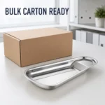 Stainless Steel Fan-Shaped Tong Rest Tray view 7