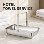 Stainless Steel Hotel Towel Tray view 2