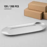 Stainless Steel Korean Oval Serving Tray view 7