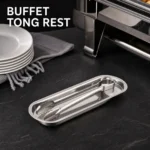Stainless Steel Square Tong Rest Tray view 2