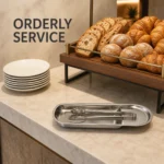 Stainless Steel Square Tong Rest Tray view 3