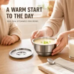 SUS 304 American-Style Steamed Egg Bowl with Lid view 2