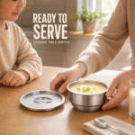 SUS 304 American-Style Steamed Egg Bowl with Lid view 3