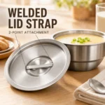 SUS 304 American-Style Steamed Egg Bowl with Lid view 6