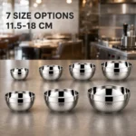 SUS 304 Double-Wall Diamond-Hammered Bowl view 4
