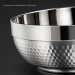 SUS 304 Double-Wall Diamond-Hammered Bowl view 6