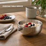 SUS 304 Double-Wall Kids Bowl with Stainless Lid view 3