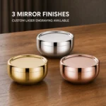 SUS 304 Double-Wall Kids Bowl with Stainless Lid view 7