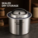 SUS 304 Glass-Lid Sealed Rice Storage Bucket view 2