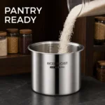 SUS 304 Glass-Lid Sealed Rice Storage Bucket view 3