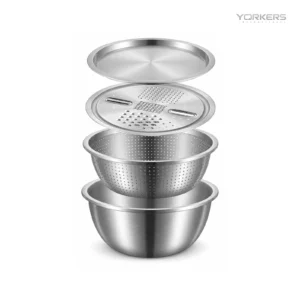SUS 304 Grater Lid Mixing Bowl Set — stainless steel product by Yorkers International