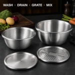 SUS 304 Grater Lid Mixing Bowl Set view 3