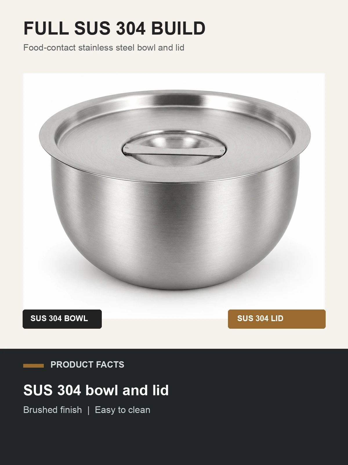SUS 304 Korean-style steamed egg bowl detail 3