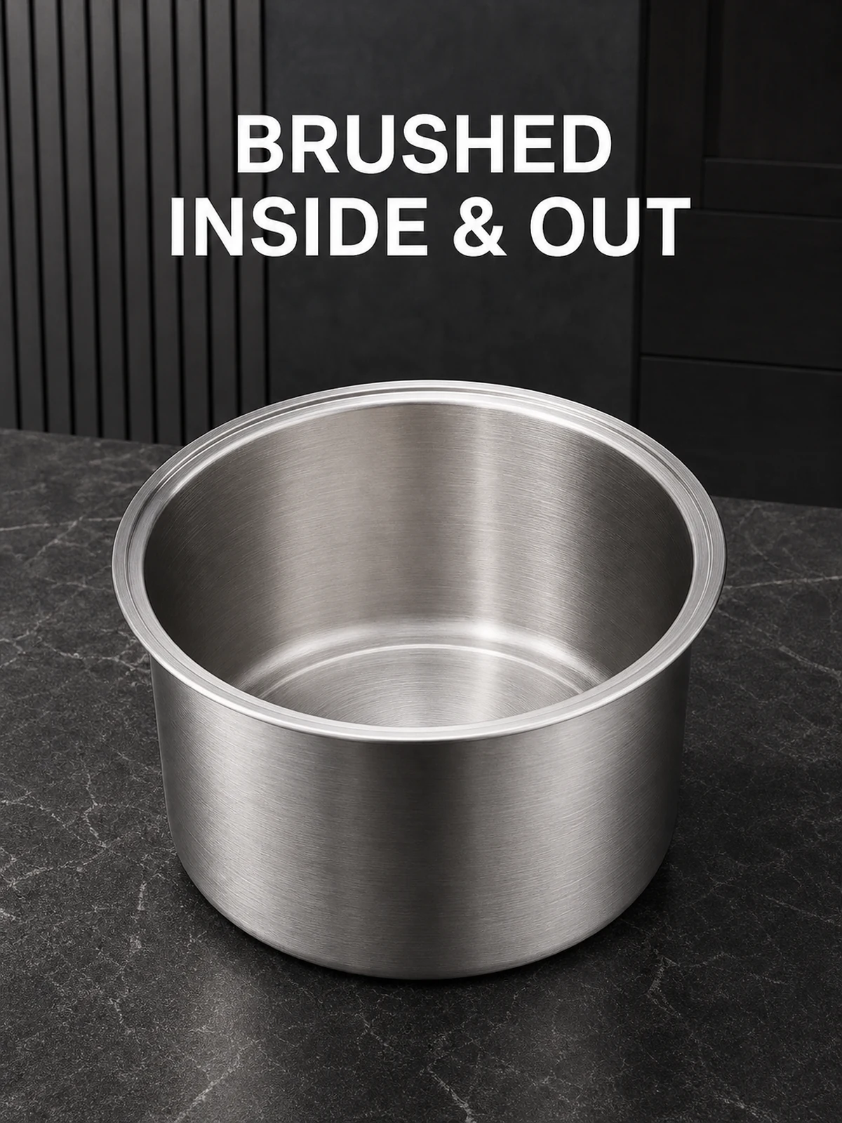 Brushed stainless body