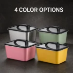 SUS 304 Rectangular Press-Valve Rice Storage Bucket view 4