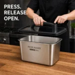 SUS 304 Rectangular Press-Valve Rice Storage Bucket view 5