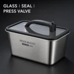 SUS 304 Rectangular Press-Valve Rice Storage Bucket view 6