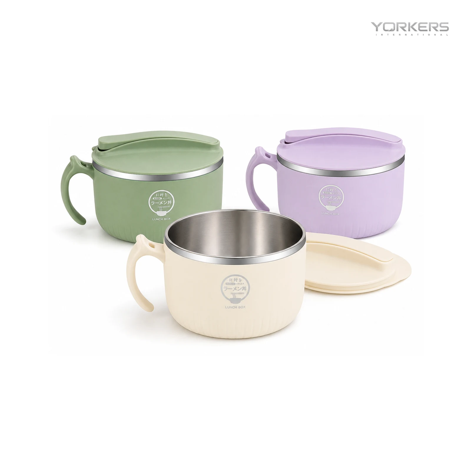 SUS 304 Stainless Steel Instant Noodle Bowl with Lid