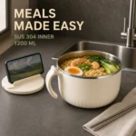 SUS 304 Stainless Steel Instant Noodle Bowl with Lid view 2