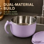 SUS 304 Stainless Steel Instant Noodle Bowl with Lid view 6