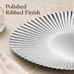 SUS304 Oval Ribbed Dessert Plate view 6