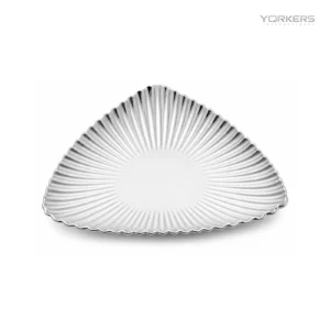 SUS304 Triangular Ribbed Dessert Plate
