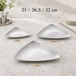 SUS304 Triangular Ribbed Dessert Plate view 4