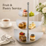 SUS304 Triangular Ribbed Three-Tier Dessert Plate view 5