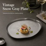 SUS304 Vintage Snow Gray Irregular Stainless Steel Plate view 2