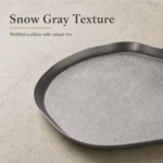 SUS304 Vintage Snow Gray Irregular Stainless Steel Plate view 6